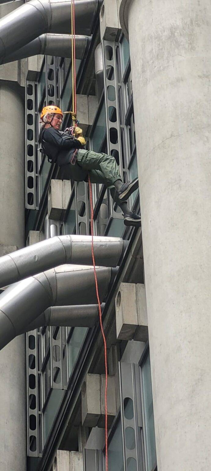 Past Master completes charity abseil - The Furniture Makers' Company